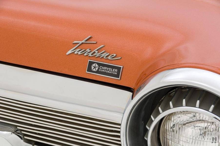 Chrysler Turbine insignia on hood