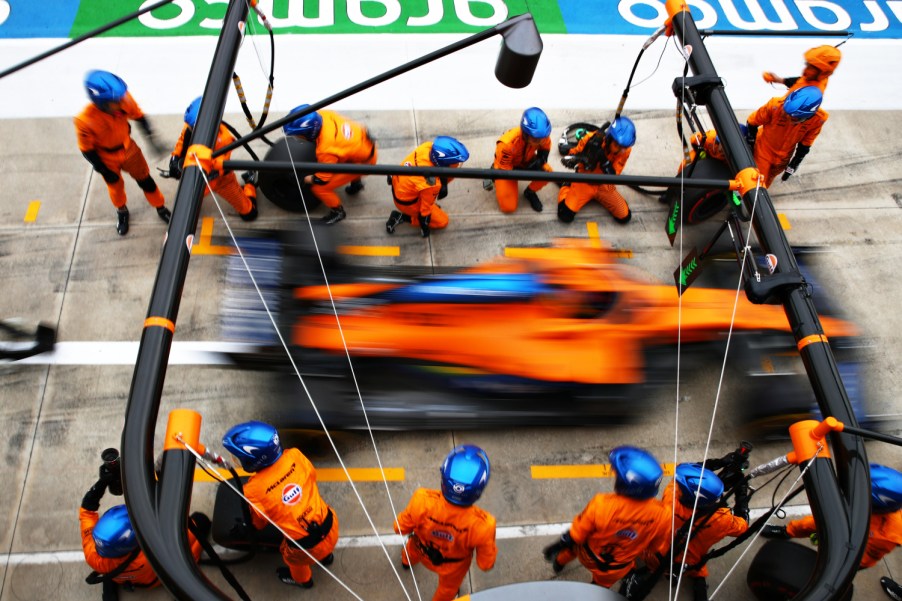 Carlos Sainz driving the McLaren Formula 1 Team Renault car