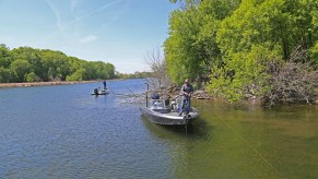 A fishing boat on the water.