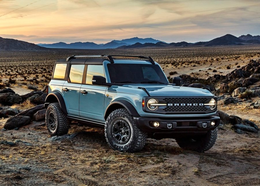 An image of a 2021 Ford Bronco parked outdoors.