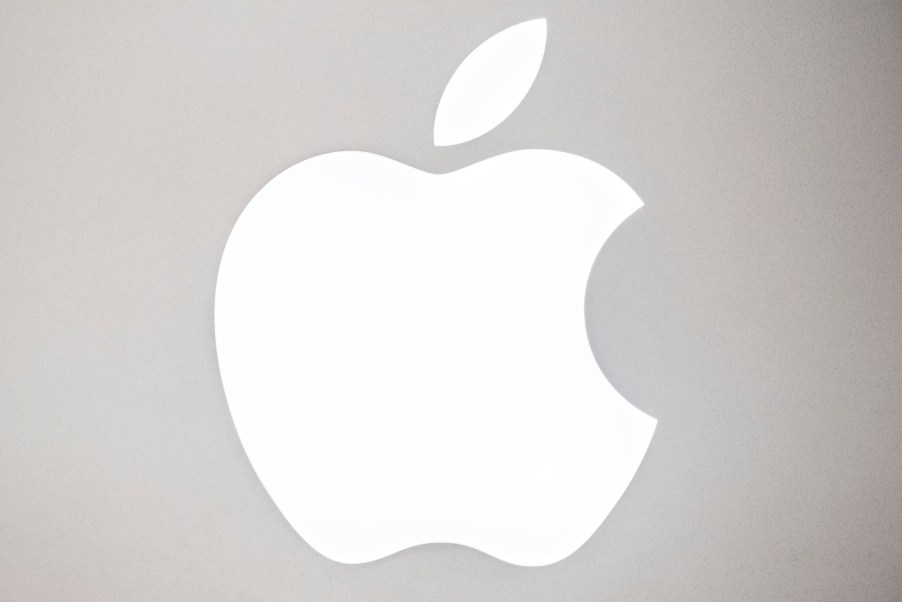 Silver and white Apple logo.Apple got a stern warning from Toyota about entering the car business.