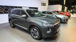 Hyundai Santa Fe SUV on display at Brussels Expo