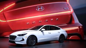 Hyundai shows off their 2020 Sonata Hybrid at the Chicago Auto Show