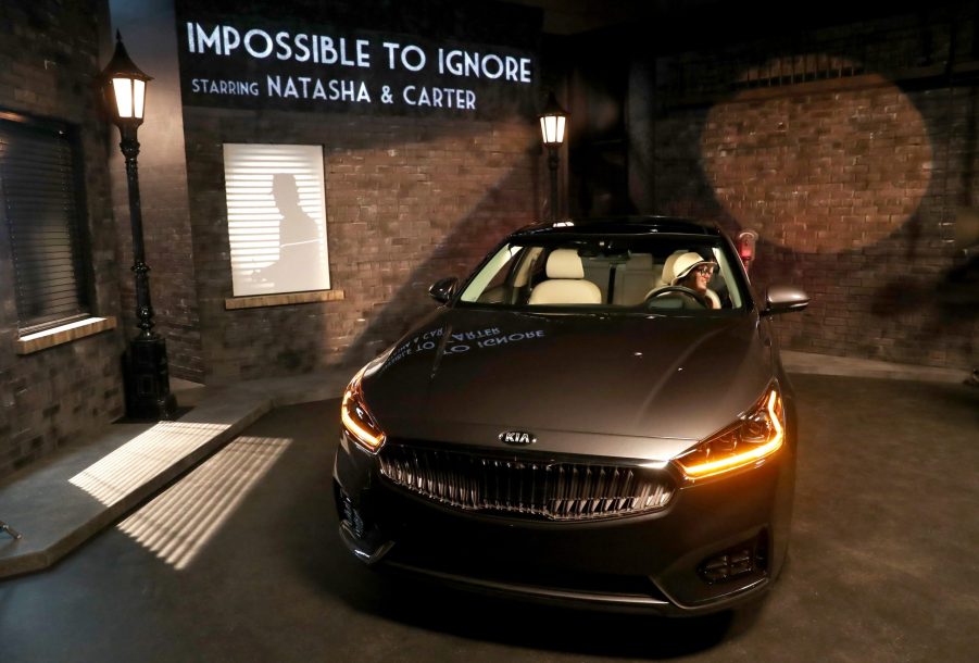 A view of the Kia Cadenza during the New York Times Magazine's Great Performers 2016 at NeueHouse Los Angeles