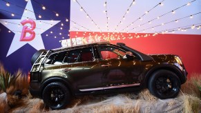 A Kia Telluride SUV on display