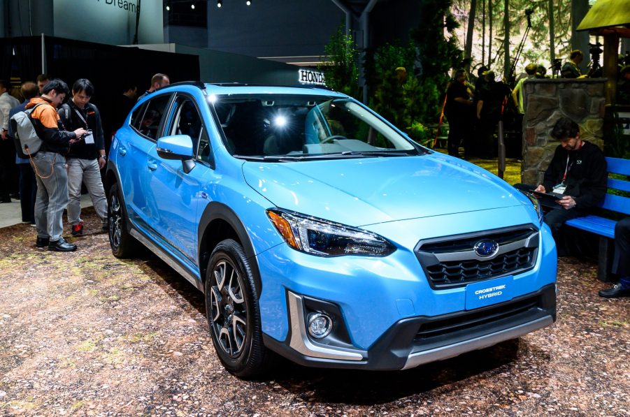 Subaru Crosstrek Hybrid seen at the New York International Auto Show