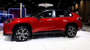 2021 Toyota Rav4 Prime is on display at the 112th Annual Chicago Auto Show