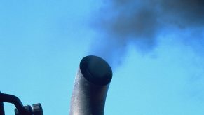 Exhaust from a diesel truck known as coal-rolling