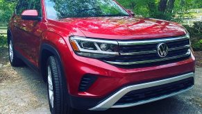 The 2021 Volkswagen Atlas parked near trees