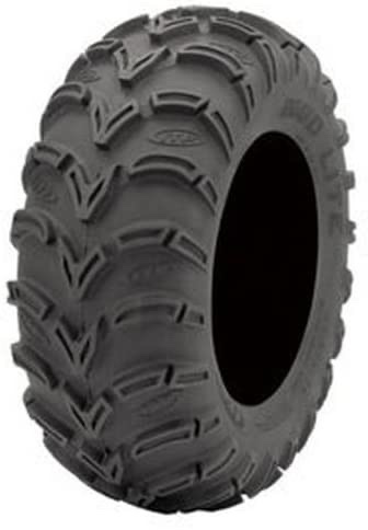 a press photo of the ITP Mud Lite AT Mud Terrain ATV and UTV tire against a white backdrop