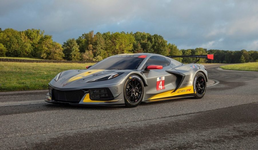 An image of a Chevrolet Corvette C8.R parked outdoors.