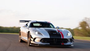 An image of a Dodge Viper out on a race track.