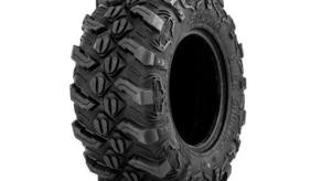 the Sedona Buck Snort in a press photo against a white backdrop displays the tread of one of the leading new ATV tire options