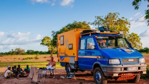 An image of an overlanding rig parked outdoors.