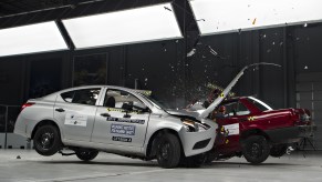 Crash testing cars mid-collision