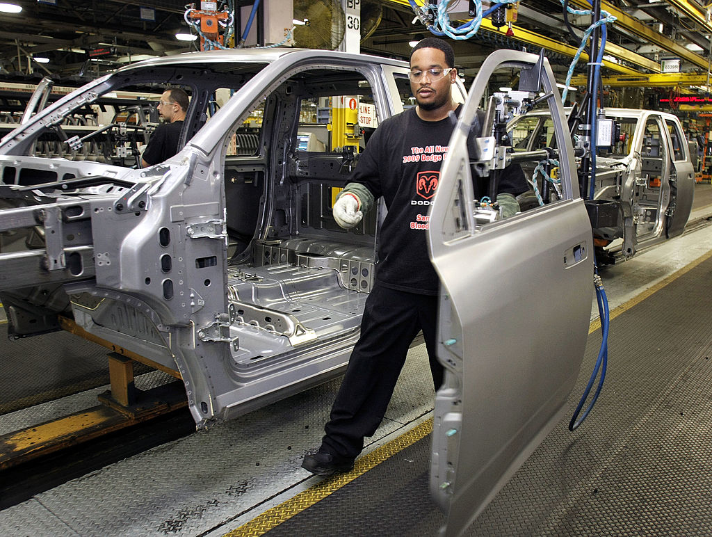 Ram truck assembly worker