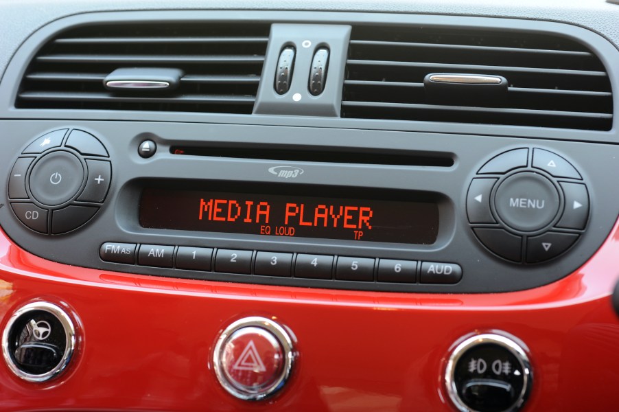 Detail of dashboard and stereo in a Fiat 500 car, February 12, 2008. (Photo by Gavin Roberts/Official Windows magazine via Getty Images)