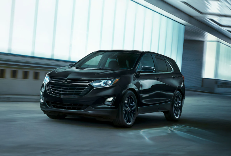 The 2021 Chevy Equinox driving in a tunnel