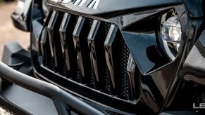 Liberty Walk Jeep Wrangler wide body conversion kit close up