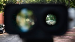 View into a police radar gun