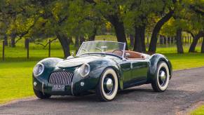 Custom 1939 Ford Roadster in green