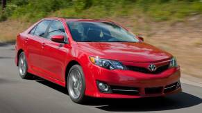 A red 2012 Toyota Camry, one of the best used cars under $10,000