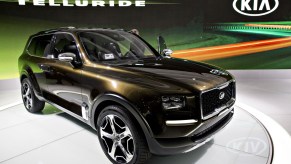 A 2021 Kia Telluride on display