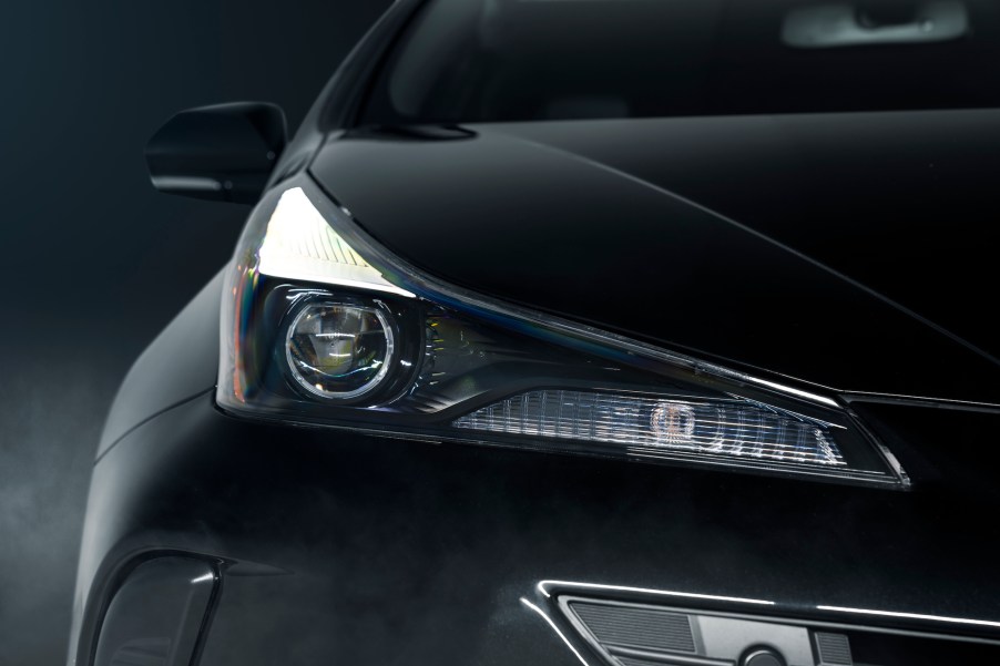 Dark car colors, such as this blacked-out 2022 Toyota Prius Nightshade Edition, remain popular