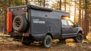 EarthCruiser's new truck camper in the forest