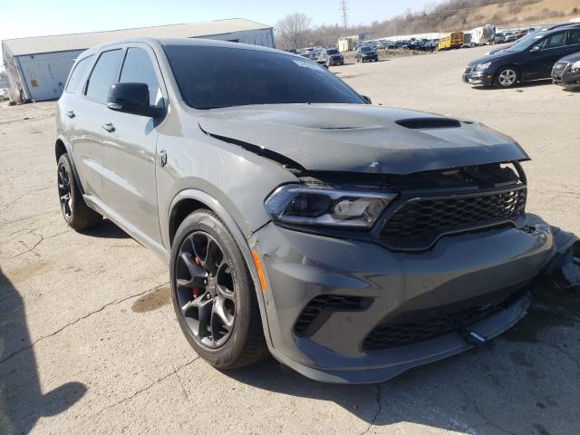 An image of a crashed Dodge Durango Hellcat at a Copart lot.