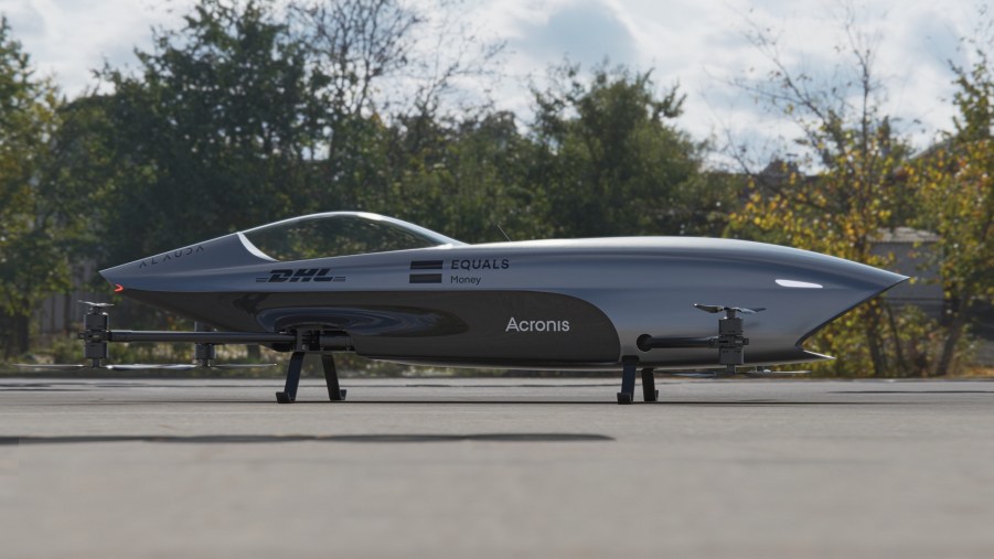 Airspeeder flying race car side view