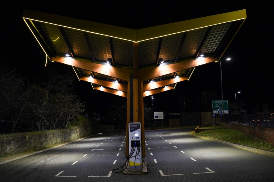 An electric vehicle charging station