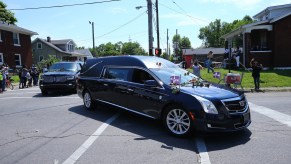 A funderal procession for boxer Muhammad Ali in Louisville, Kentucky, on June 10, 2016