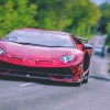 A red Lamborghini Aventador S