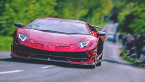 A red Lamborghini Aventador S