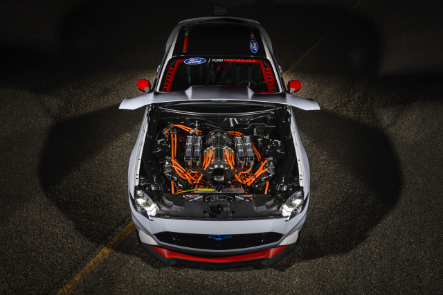 engine shot of Mustang Cobra Jet 1400 | Ford