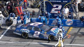 Rusty Wallace 2005 Daytona 500 Charger in the pits