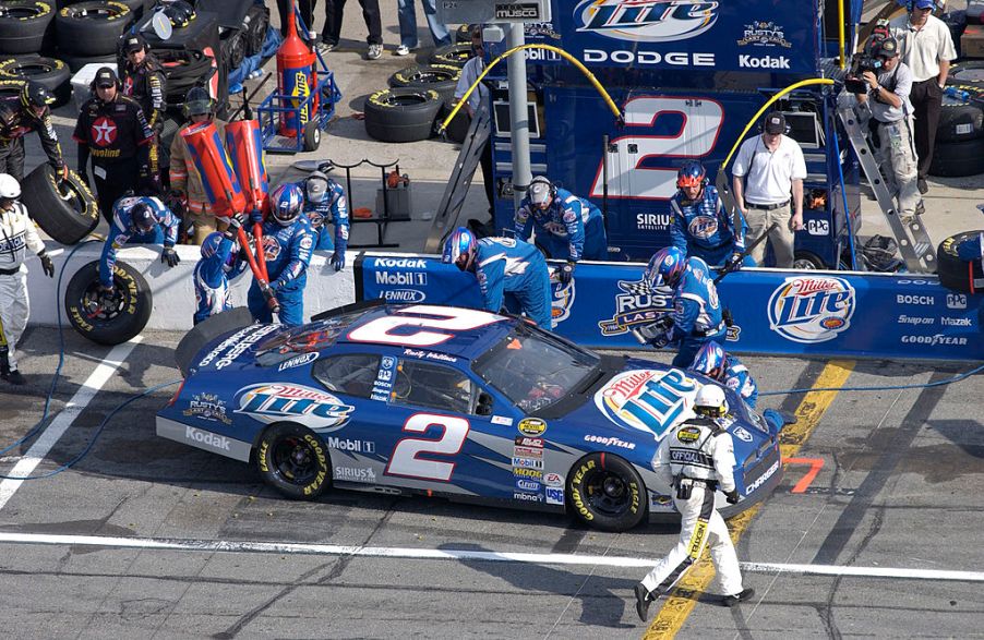 Rusty Wallace 2005 Daytona 500 Charger in the pits