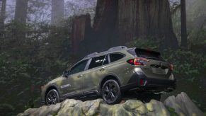 The 2020 Subaru Outback is seen in a U.S. National Park-themed display at AutoMobility LA