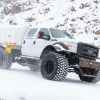 Yellowstone National Park Ford F-550 Super Duty mail truck in the snow