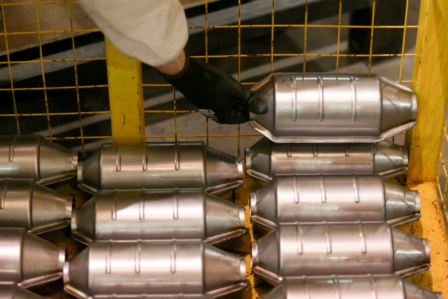 A cart full of catalytic converters