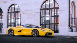 A yellow Ferrari LaFerrari