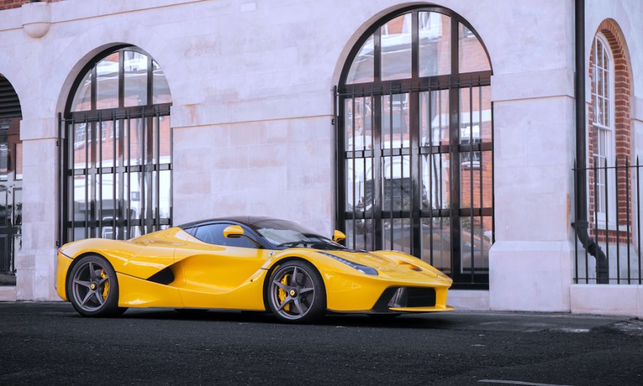 A yellow Ferrari LaFerrari