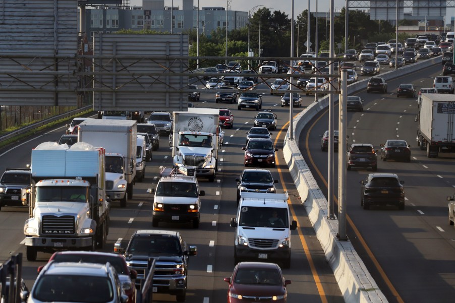 Lanes on Interstate 93 in Boston on July 14, 2020