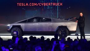 Tesla Cybertruck on display