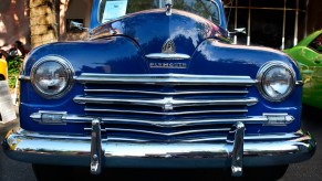 1948 Plymouth coupe classic car on display