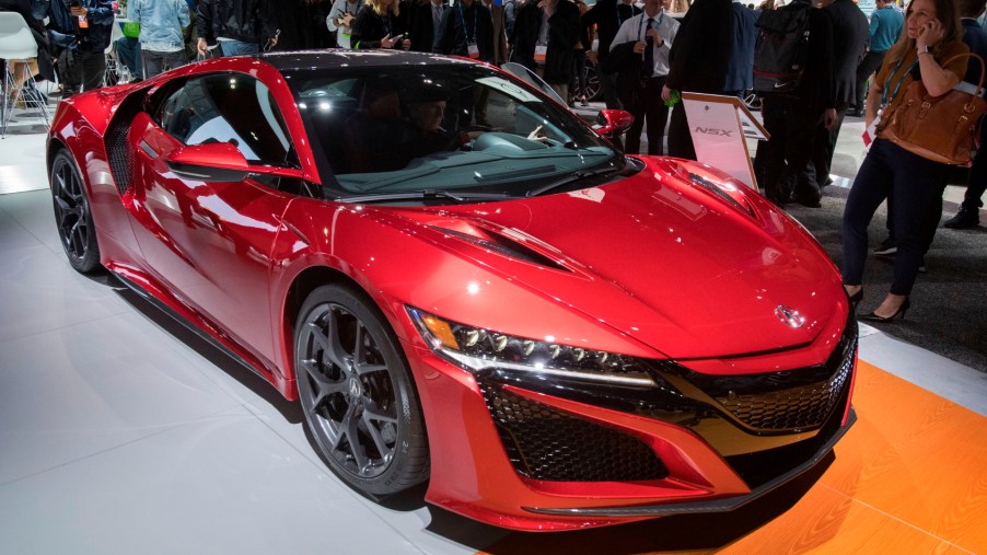 A red 2019 Acura NSX.