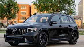 A black 2021 Mercedes-AMG GLB 35 in a parking lot