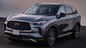 The 2022 Infiniti QX60 parked on display