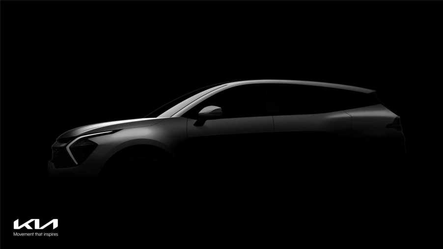 2022 Kia Sportage teaser of the side view